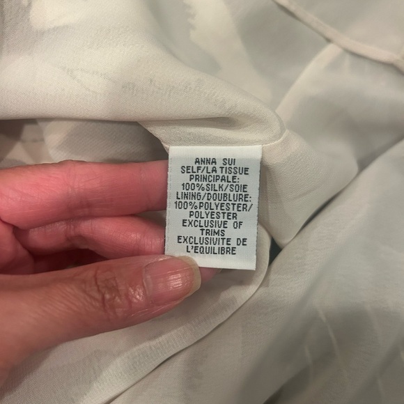 Anna Sui Fish Print 100% Silk Tunic Top Size 8 Egyptian - Picture 3 of 4